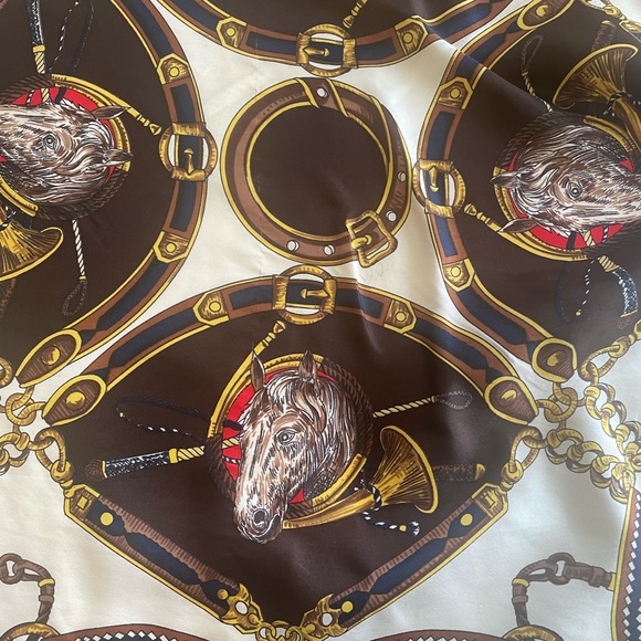 Pierre Cartier Accessories Pierre Cartier Equestrian Theme Silk